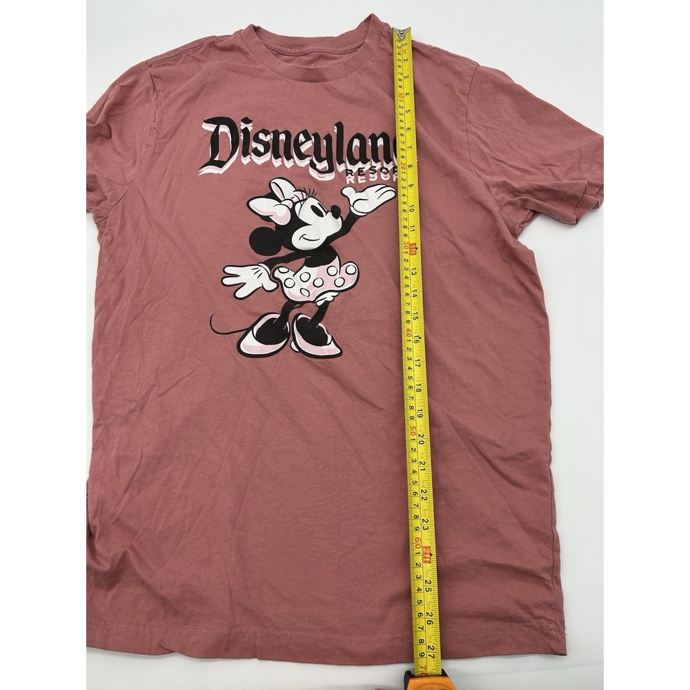 Disneyland Resort Minnie Mouse Graphic Tee Shirt Pink Coral Womens Sz Small - Picture 5 of 6